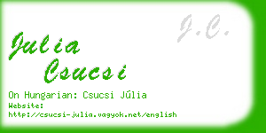 julia csucsi business card