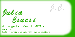 julia csucsi business card